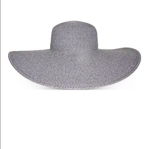 Grey braided super floppy packable hat